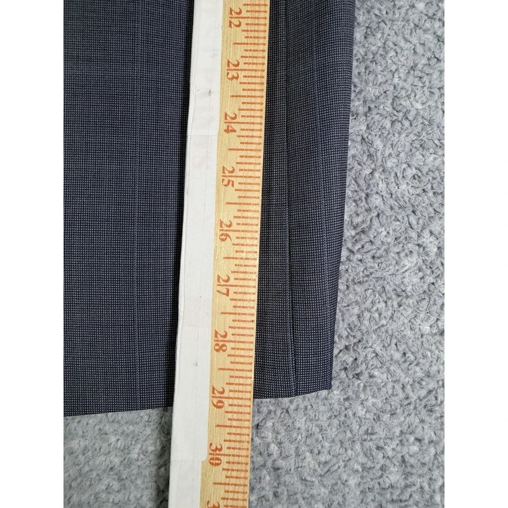 Ermenegildo Zegna Traveller Saks 100% Wool Blazer Blue Windowpane 42R Italy Made